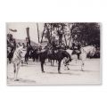 Regina Maria, regele Carol al II-lea și principele Nicolae la Cotroceni, 10 mai 1936, fotografie de epocă 