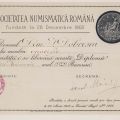 Dem I. Dobrescu, Societatea Numismatică Română, diplomă semnată de Mihail C. Șuțu și Const. Moisil