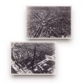 Arcul de Triumf și turnul Eiffel, două fotografii de epocă, fotograf Roger Henrard