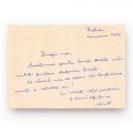Nicolae Steinhardt, carte poștală, ianuarie 1986 