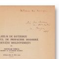 Nicolae Iorga, Wilhelm de Kotzebue și momentul de prefacere modernă a societății moldovenești, 1934, cu dedicație