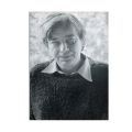 Nichita Stănescu, fotografie de mari dimensiuni + manuscris poezie, cca. 1980