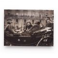 Regina Maria și regele Ferdinand vizitând Mormântul Soldatului Necunoscut din Paris, 1924, trei fotografii de epocă