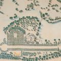 Planul Grădinii Cișmigiu din București, realizat în tuș și acuarelă pe hârtie de Ștefan Fălcoianu, 13 ianuarie 1858