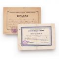 Societatea Științifică-Literară „Tinerimea Română”, două diplome, 1925-1930