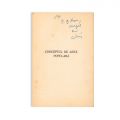 Al. Dima, Conceptul de artă populară, 1939, cu dedicație pentru Dumitru D. Roșca