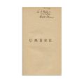 Mihail Sadoveanu, Umbre, 1920, cu dedicație pentru C. Botez