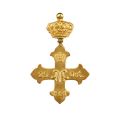 Mărturie din aur de 22 carate, primită de Corpul Vânătorilor de Munte în calitate de nași la botezul Principelui Mihai, 1922 - Piesă foarte rară