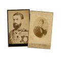 Regele Carol I și Regina Elisabeta, două fotografii tip carte-de-visite 