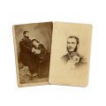 Cuplul princiar Carol și Elisabeta, două fotografii tip carte-de-visite