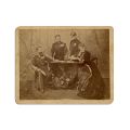 Regii Carol și Elisabeta, prințul moștenitor Ferdinand și arhiducele Leopold, fotografie de epocă