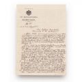 Sfânta Mănăstire Neamțu-Secul, scrisoare adresată lui Ioan B. Cantacuzino privind strămutarea osemintelor logofătului Nicolae și Pulcheria Cantacuzino, 1908