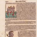 Pagină din Cosmographia lui Sebastian Münster, ediția 1628, referitoare la principatul Transilvaniei și la Vlad Țepeș (Dracula)