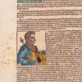 Pagină din Cosmographia lui Sebastian Münster, ediția 1628, referitoare la principatul Transilvaniei și la Vlad Țepeș (Dracula)