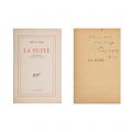 Tristan Tzara, La Fuite, 1947, cu dedicație olografă pentru Maurice Nadeau