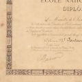 George Matei Cantacuzino, diplomă de arhitect, Ecole Nationale des Beaux-Arts, 1929