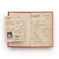 Paul Niculescu-Mizil, carnet de membru P.M.R. + fișa de control a carnetului de partid, 1954