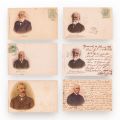 I. C. Brătianu, Spiru Haret, C. A. Rosetti, D. A. Sturdza, L. Catargi, 6 cărți poștale litografiate