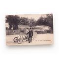 Traian Vuia și aeroplanul său, fotografie tip carte poștală, cca. 1906-1907