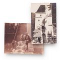 Regina Maria și fiicele ei la Bran, două fotografii de epocă, 1922-1923 
