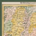 Harta Transilvaniei, xilogravură colorată manual, Basel, cartograf Sebastian Münster, cca. 1550-1588 