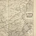 Dacia, Moesia, Tracia și Macedonia, gravură în cupru, hartă editată și publicată de Gerard Mercator, cca. 1695