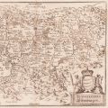 Harta Transilvaniei, gravură în cupru, gravor Mattheus Merian, 1667 