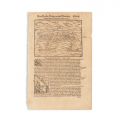 Vedută a orașului Zadar (Croația), pagină din „Cosmographia” lui Sebastian Münster, xilogravură, a doua jumătate a sec. XVI-lea
