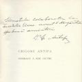 Grigore Antipa, Hommage à son œuvre, 1938, cu dedicația autorului