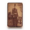 Ofițer român, fotografie format carte-de-visite, atelier J. Tiedge