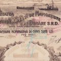 Societatea Anonimă Română de Navigație pe Dunăre, acțiune nominativă de 500 lei, 1914