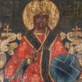 Icoană Împărătească, Iisus Hristos Pantocrator, tempera pe lemn, 1800-1820