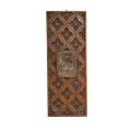 Icoană românească din argint, Fecioara Maria și pruncul Iisus, secolul al XIX-lea, cu ramă din lemn sculptat