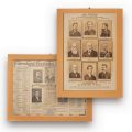 Membrii Partidului Național Liberal, calendar, 1938 + filă din publicația „Vulturul”, 1908