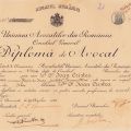 Dr. Ioan Cristea, diplomă de avocat, 1933
