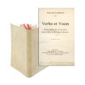 Jean de Bonnedon, Verba et Voces, exemplar bibliofil cu dedicație către Maruca Cantacuzino
