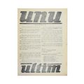 Publicația „UNU”, anul V, nr. 50, decembrie 1932 - Ultim