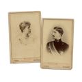 Principele Ferdinand I și principesa Maria, două fotografii format carte-de-visite, atelier E. Pesky