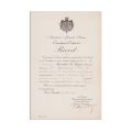 Opt brevete acordate arhitectului Victor Ștefănescu, 1906-1922, cu semnătura regelui Carol I