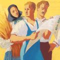 Neuer Weg, două proiecte de coperți, tempera pe carton