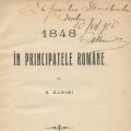 S. Albini, 1848 în Principatele Române, 1910, cu dedicație