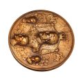Medalia „Carol I”, bronz patinat, gravor Carniol Fiul, 1905