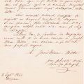 Scrisoare adresată principelui Alexandru Ioan Cuza, 3 septembrie 1862, cu însemnarea și semnătura olografă a principelui