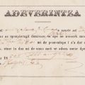 Moșia Colentina, adeverință, 1862