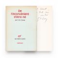 E. M. Cioran, De l'inconvénient d'être né, 1973, cu dedicație pentru scriitorul Paul Sérant