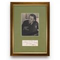 George Enescu, fotografie de epocă, 1953 + carte de vizită cu semnătură olografă