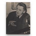 George Enescu, fotografie de epocă, 1953 + carte de vizită cu semnătură olografă