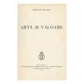Lucian Blaga, Artă și Valoare, 1939 - exemplar bibliofil