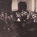 Discursurile susținute de Carol al II-lea în Parlamentul României, două fotografii de epocă, 1930