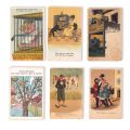 Șase cărți poștale ilustrate cu subiecte comice - piese de colecție foarte rare